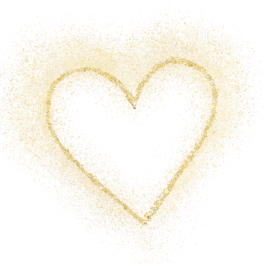 gold glitter shiny sprinkles heart